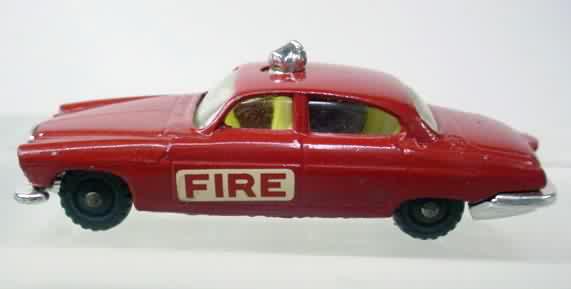  18 JAGUAR Mk 10 FIRE CAR Red with yellow interior FIRE label on each side 