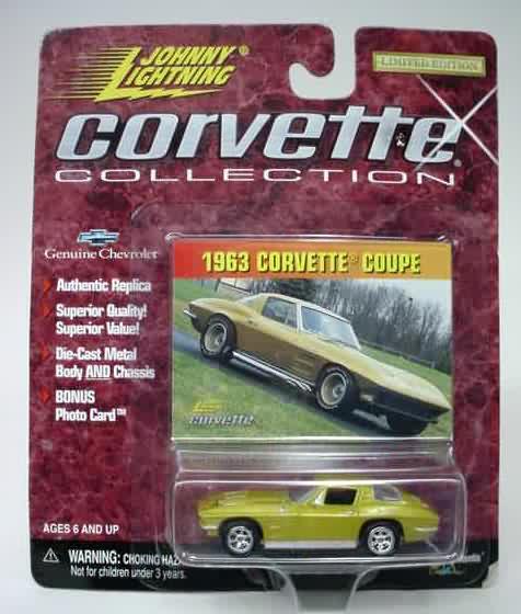 1963 CORVETTE COUPE greenish gold mint on card 750