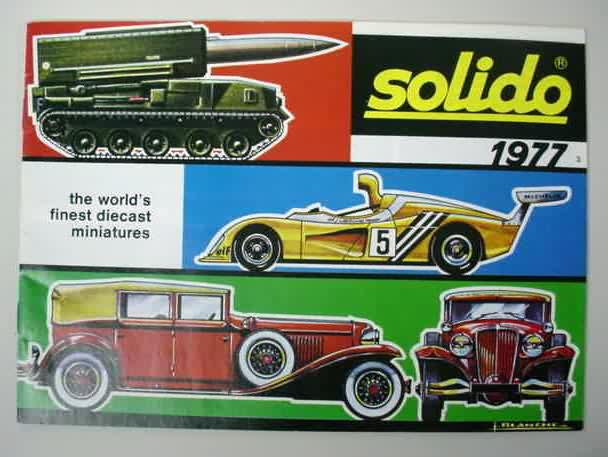 1977 SOLIDO DIECAST CATALOG RACE CARS TRUCKS CONSTRUCTION MILITARY GOLDEN AGE 