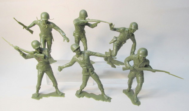Marx recast Vikings Russian toy Plastic soldiers 54-60mm 6pcs Soft plastic 