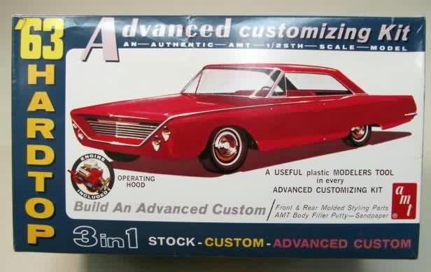 Skill 2 Model Kit 1963 Ford Galaxie 500 XL 3-in-1 Kit 1/25 Scale Model by AMT