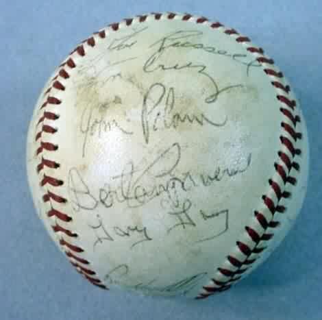 Whitey Ford & Billy Herman Signed Autographed Baseball Autographed Baseballs 