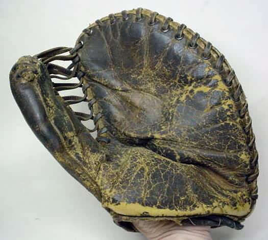 old baseball mitts