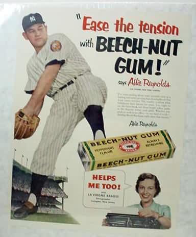 baseball stars Stan Musial Hank Sauer Mickey Mantle Ads 1950s ad tin sign