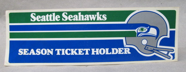 1970s Seattle Seahawks VTG 3.5” Pin Back Button With 1979 Ticket