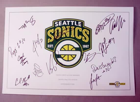 2002-03 Rashard Lewis Game Worn & Signed Seattle Supersonics, Lot #50850