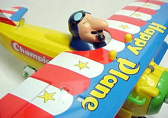 Vintage Aerial Circus Flying Ace Stunt Plane Plastic Dime-Store Airplane Toy NOS 