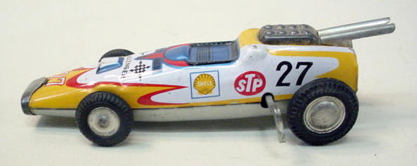 CHALLENGER 27 Racer Japanese tin litho windup Made by TT 1960's black