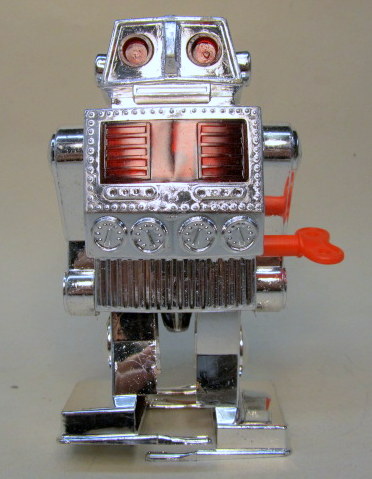 Vintage Space Missile Red Car Robot Planet Wind up Tin Japan Toy Rare Antique 
