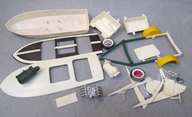 OOP vintage plastic and wood boat model kits for sale Gasoline Alley 